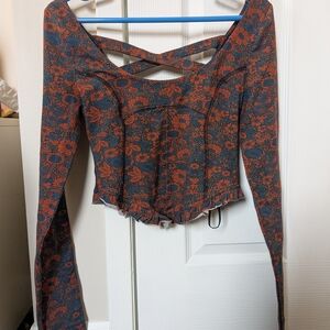 Floral Long Sleeve Women's Top